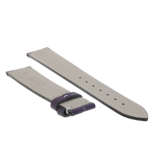 Cinturino Sartoriale Pelle Viola 18/16 mm B40B classico cuciture chiare.