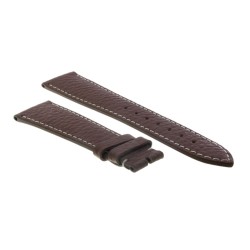 Cinturino Pelle martellata Marrone 20/16 mm classico cucito. 2