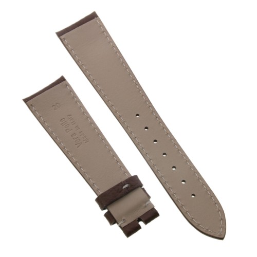 Cinturino Sartoriale Pelle Marrone martellata B40B 20/16 mm classico cuciture chiare.