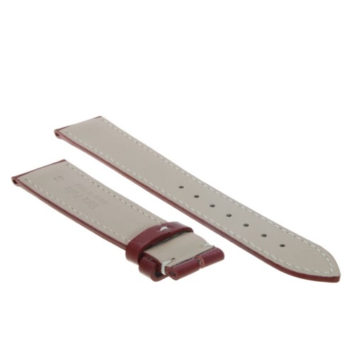 Cinturino Pelle semilucida Rosso 18/16 mm classico cucito.