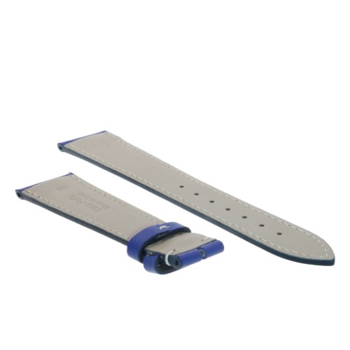 Cinturino Sartoriale Pelle Blu 20/16 mm B40B classico cuciture chiare.