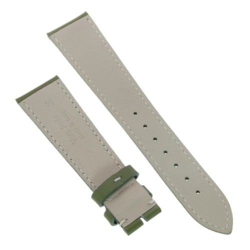 Cinturino Sartoriale Pelle Verde 18/16 mm B40B classico cuciture chiare.