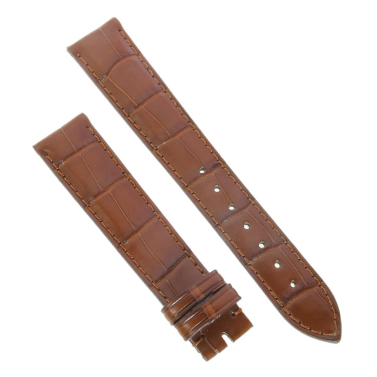 Cinturino Sartoriale Alligatore Marrone Medio opaco 18/16 mm B43B  classico..