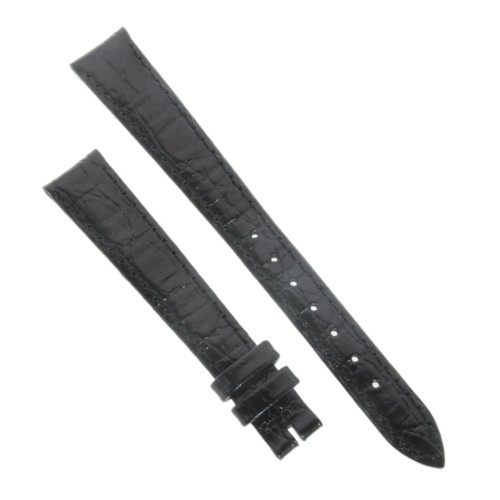 Longines Cinturino L682100657 Stampa Coccodrillo Nero Lucido 13/10 mm.