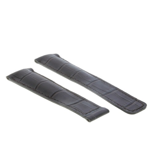 Tag Heuer Cinturino Monaco Stampa Alligatore Marrone  Non Originale 22/18 mm