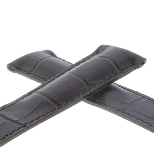 Tag Heuer Cinturino Monaco Stampa Alligatore Marrone  Non Originale 22/18 mm