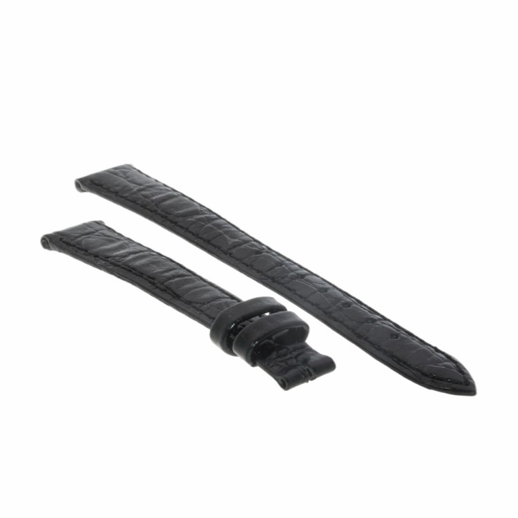Longines Cinturino L682100657 Stampa Coccodrillo Nero Lucido 13/10 mm.