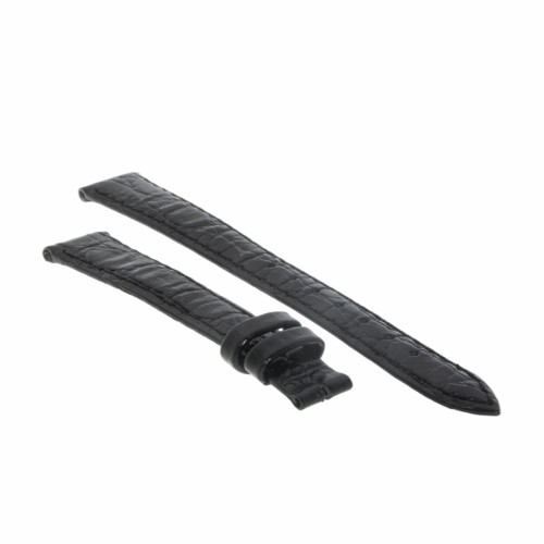 Longines Cinturino L682100657 Stampa Coccodrillo Nero Lucido 13/10 mm.