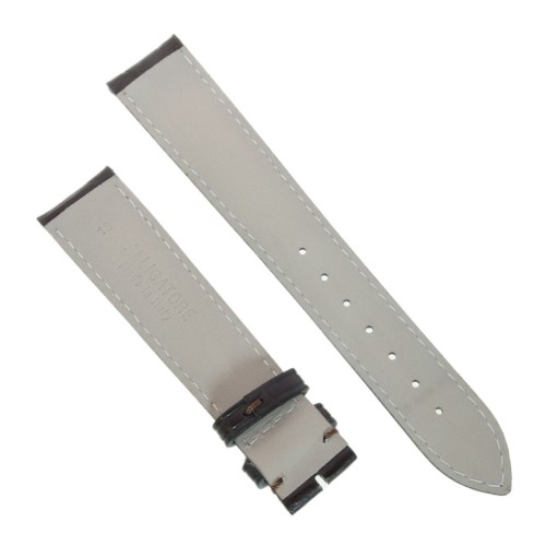 Cinturino Sartoriale Alligatore Marrone Scuro Opaco 18/16 mm B43B  classico..