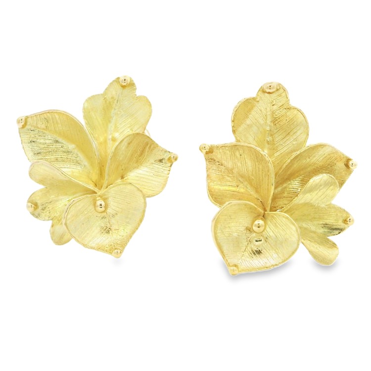 Orecchini a Bottone Oro 18 kt