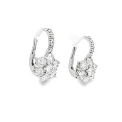 Orecchini Margherita Diamanti ct 1,34 Oro 18 kt 2