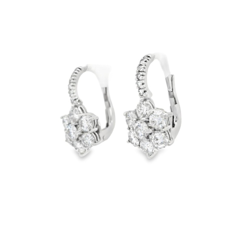 Orecchini Margherita Diamanti ct 1,34 Oro 18 kt