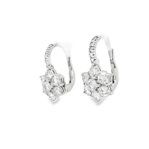 Orecchini Margherita Diamanti ct 1,34 Oro 18 kt