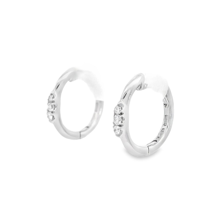 Orecchini Diamanti ct 0,10 Oro 18 kt