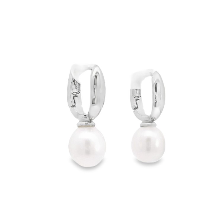 Orecchini Perla Acqua Dolce 7,5 mm Oro 18 kt 3,9 gr