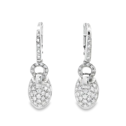 Orecchini pendenti Diamanti ct 1,03 Oro 18 kt