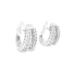 Orecchini Diamanti ct 0,61 + B 0,43 Oro 18 kt 2