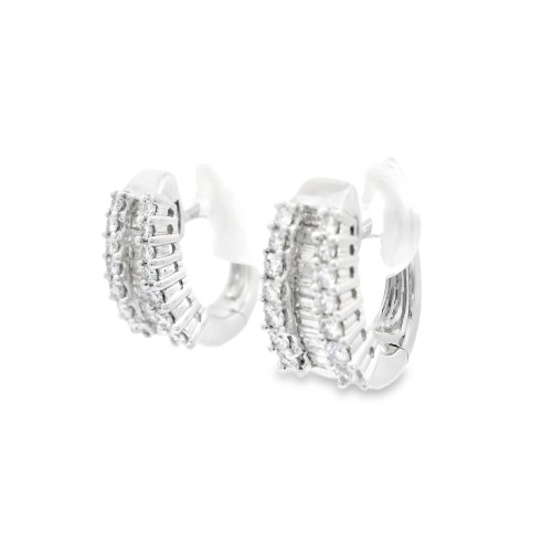 Orecchini Diamanti ct 0,61 + B 0,43 Oro 18 kt