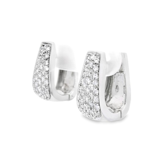 Orecchini Diamanti Taglio a Brillante ct 0,68 F VS e Oro Bianco 18 kt 7,62 gr