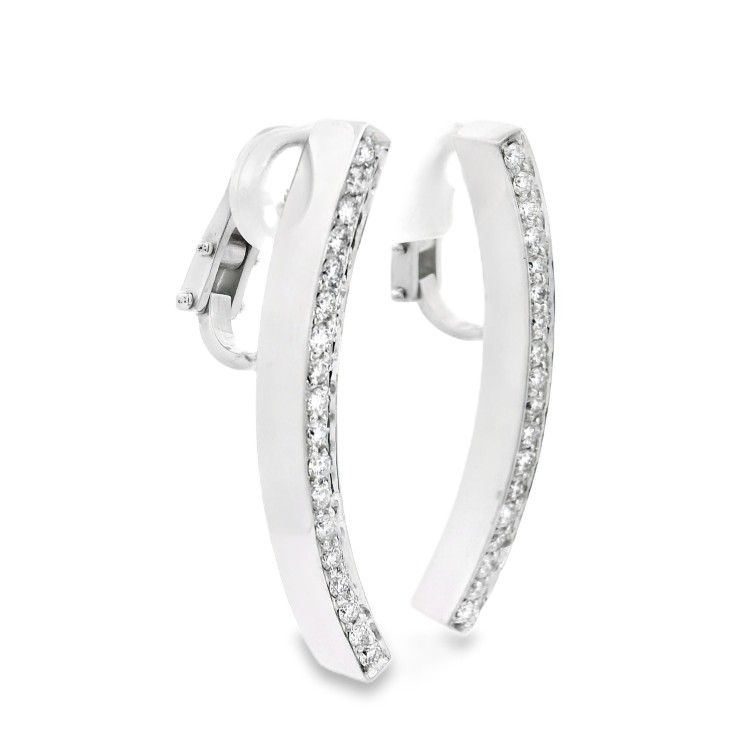 ALFIERI & St JOHN Orecchini Diamanti ct 0,76 FG VVS Oro 18 kt 13,4 gr