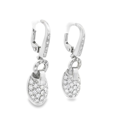 Orecchini pendenti Diamanti ct 1,03 Oro 18 kt