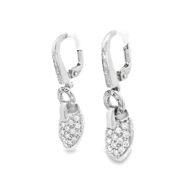 Orecchini pendenti Diamanti ct 1,03 Oro 18 kt