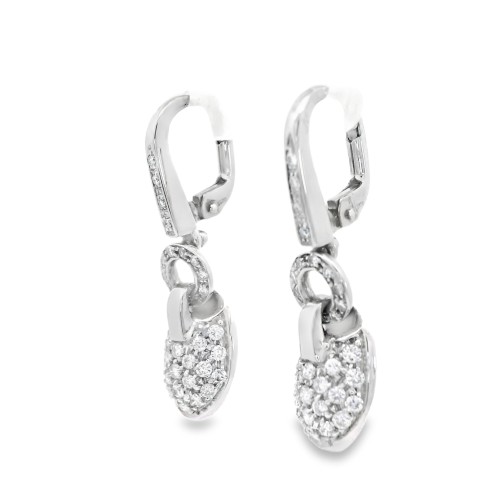 Orecchini pendenti Diamanti ct 1,03 Oro 18 kt