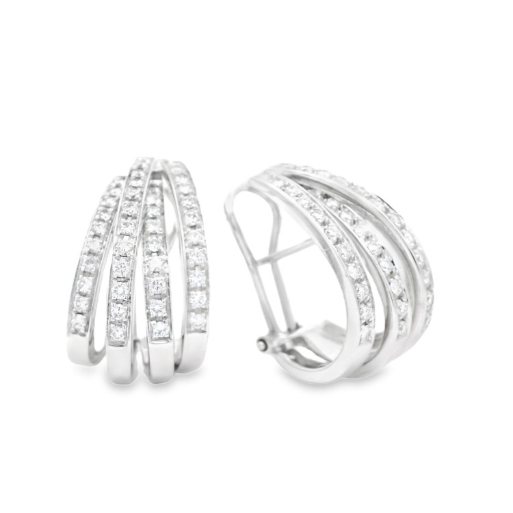 ALFIERI & St JOHN Orecchini Diamanti ct 1,34 Oro 18 kt 17,6 gr