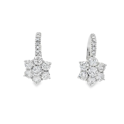 Orecchini Margherita Diamanti ct 1,34 Oro 18 kt