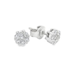 Orecchini Invisibile Setting Diamanti ct 0,31 Oro 18 kt 2