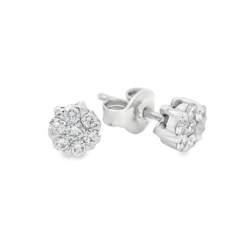 Orecchini Perla Nera Thaiti 10,7 mm Diamanti ct 0,31 Oro 18 kt