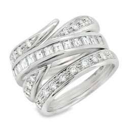 Anello ALFIERI & St. JOHN Fascia Diamanti ct 1,20 F VVS Oro 18 kt 13,5 gr