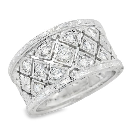 Anello Fascia Diamanti ct 0,60 Oro 18 kt