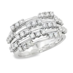 Anello Fascia Diamanti ct 0,78 F VS Oro 18 kt 7,9 gr