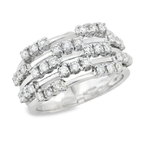 Anello Fascia Diamanti ct 0,78 Oro 18 kt