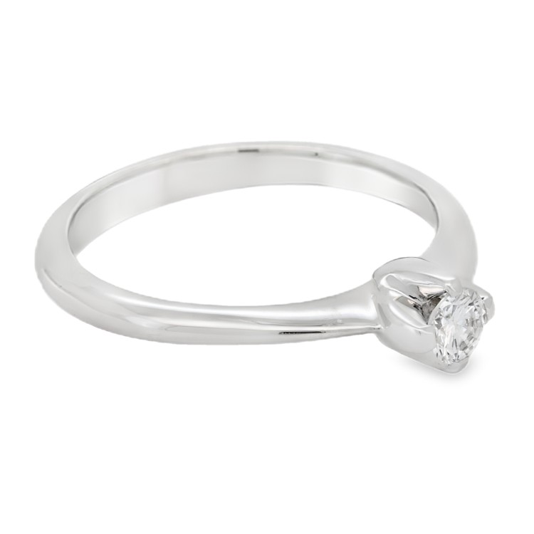 Anello Solitario Diamante ct 0,18 Oro 18 kt