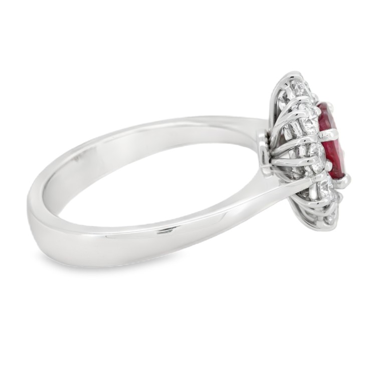 Anello Rubino Diamanti ct Oro 18 kt