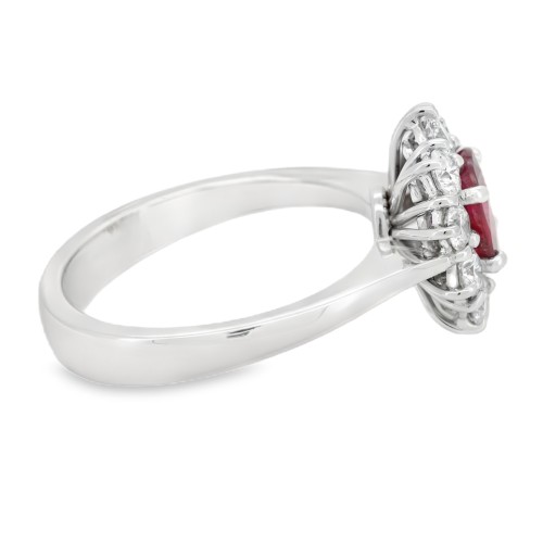 Anello Rubino Diamanti ct Oro 18 kt