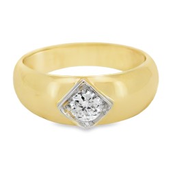  Anello Fascia Zircone Oro Giallo 750 18 kt 5,85 gr 2