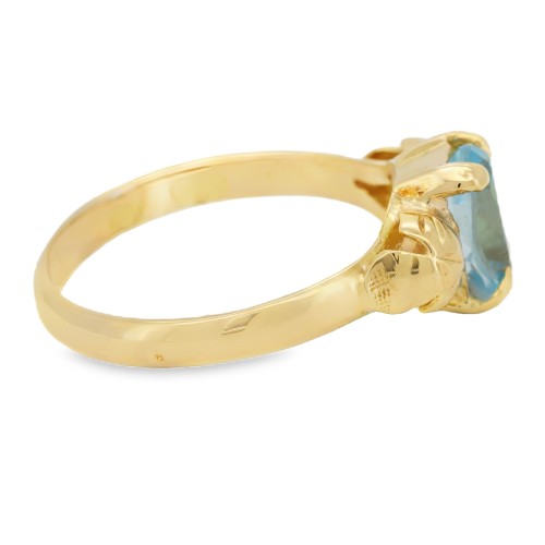 Anello Pietra Azzurra Oro 18 kt