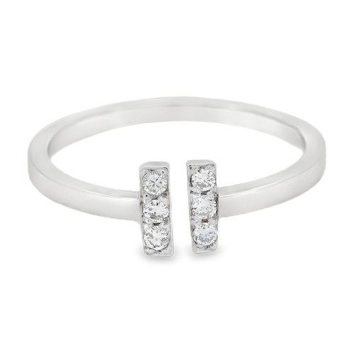 Anello T Diamanti  ct 0,12 FVS  Oro Bianco 18 kt 2,32 gr