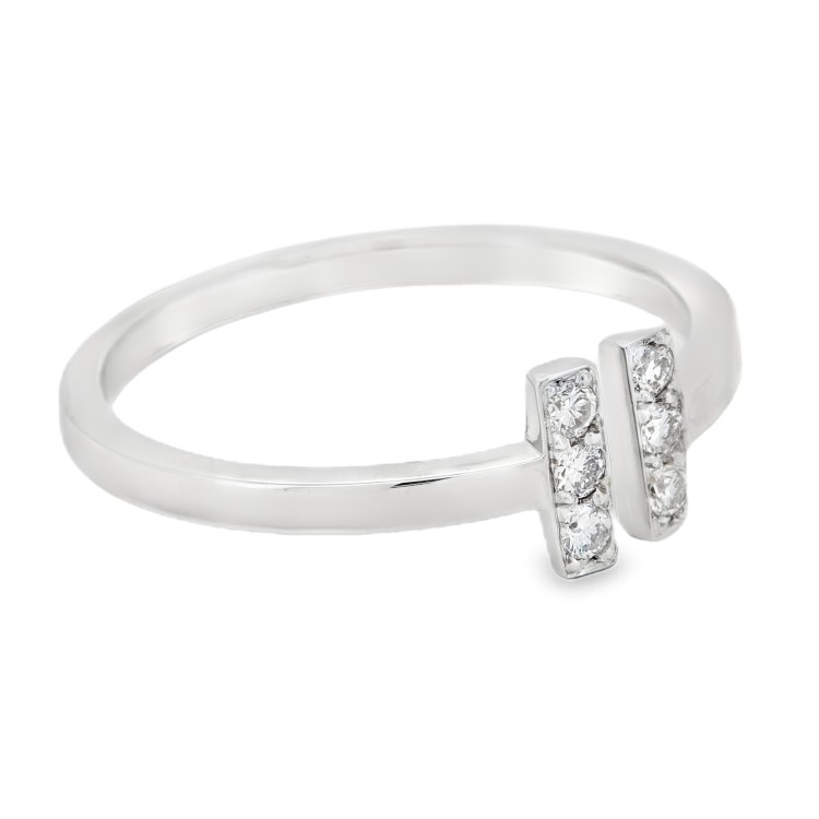 Anello T Diamanti  ct 0,12 FVS  Oro Bianco 18 kt 2,32 gr