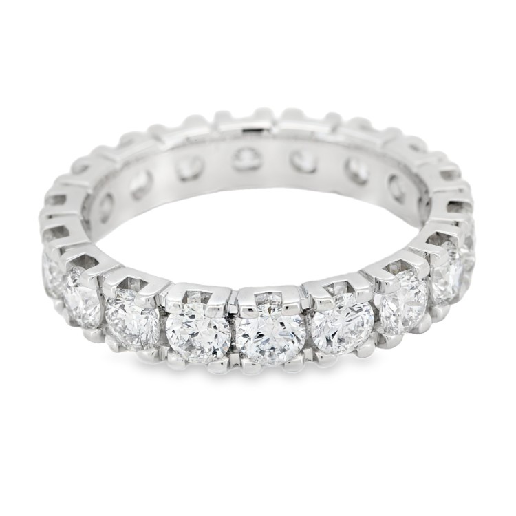 Fedina Eternity 4GQXL 3,9 mm n° 18 Diamanti Taglio Brillante ct 2,55 F G VS SI  Oro 18 kt gr 4,15