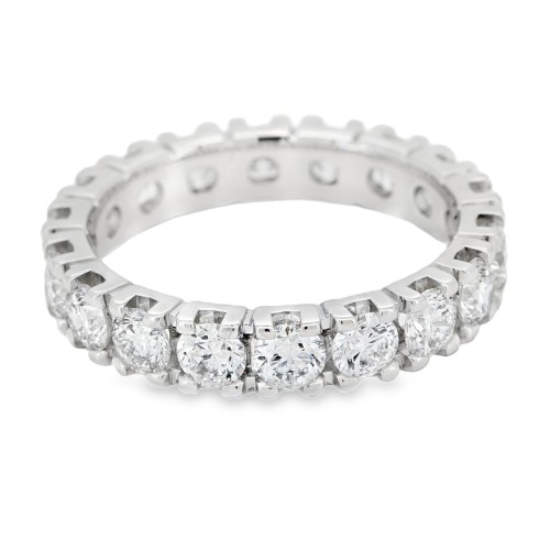 Fedina Eternity 4GQXL 3,9 mm n° 18 Diamanti Taglio Brillante ct 2,55 F G VS SI  Oro 18 kt gr 4,15