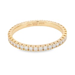 Anello Fedina Eternity 4GQRXL 2,0 mm n° 37 Diamanti Taglio Brillante ct 0,42 F VS Oro Rosa 18 kt gr 1,47 2