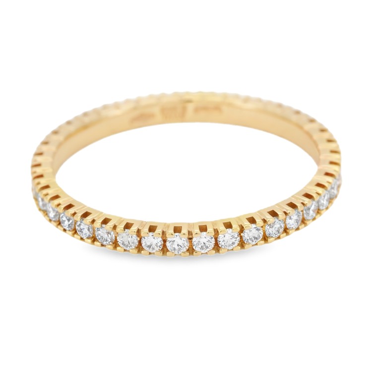Fedina Eternity 4GQRXL 1,9 mm n° 37 Diamanti Taglio Brillante ct 0,42 F VS Oro Rosa 18 kt gr 1,47