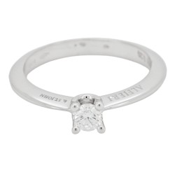 ALFIERI & St. JOHN Anello Solitario Diamante ct 0,20 Oro 18 kt 2
