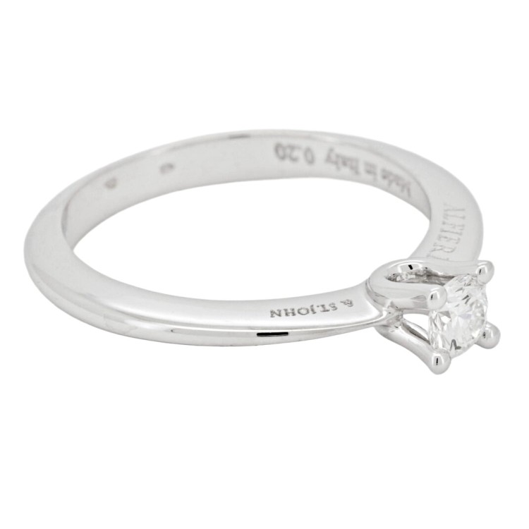 ALFIERI & St. JOHN Anello Solitario Diamante ct 0,20 Oro 18 kt