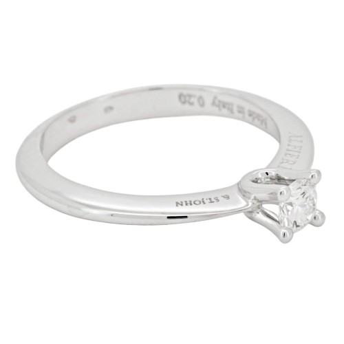 ALFIERI & St. JOHN Anello Solitario Diamante ct 0,20 Oro 18 kt
