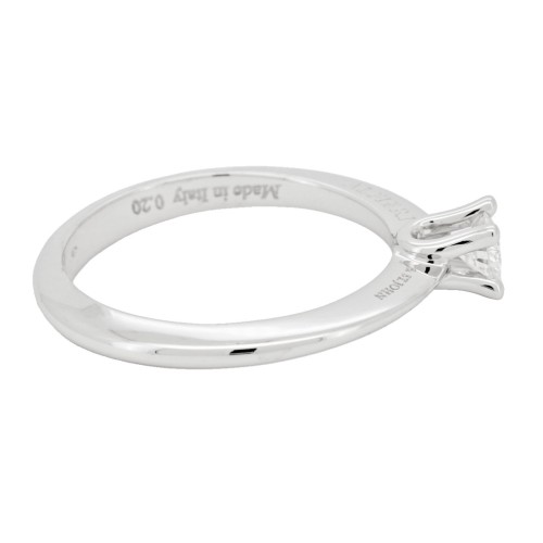 ALFIERI & St JOHN Anello Solitario Diamante ct 0,20 G VVS Oro 18 kt 2,98 gr